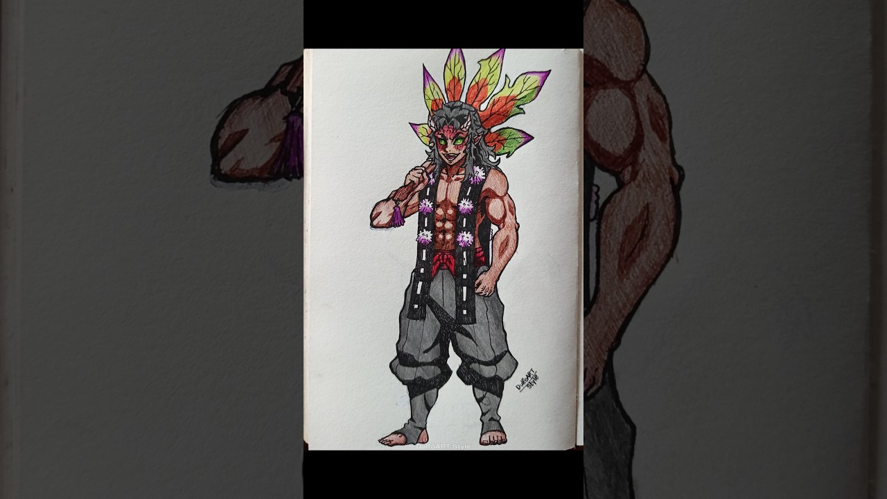 upper moon characters, speed drawing #demonslayer #anime #drawing #animeart #animedrawing #fyp #art