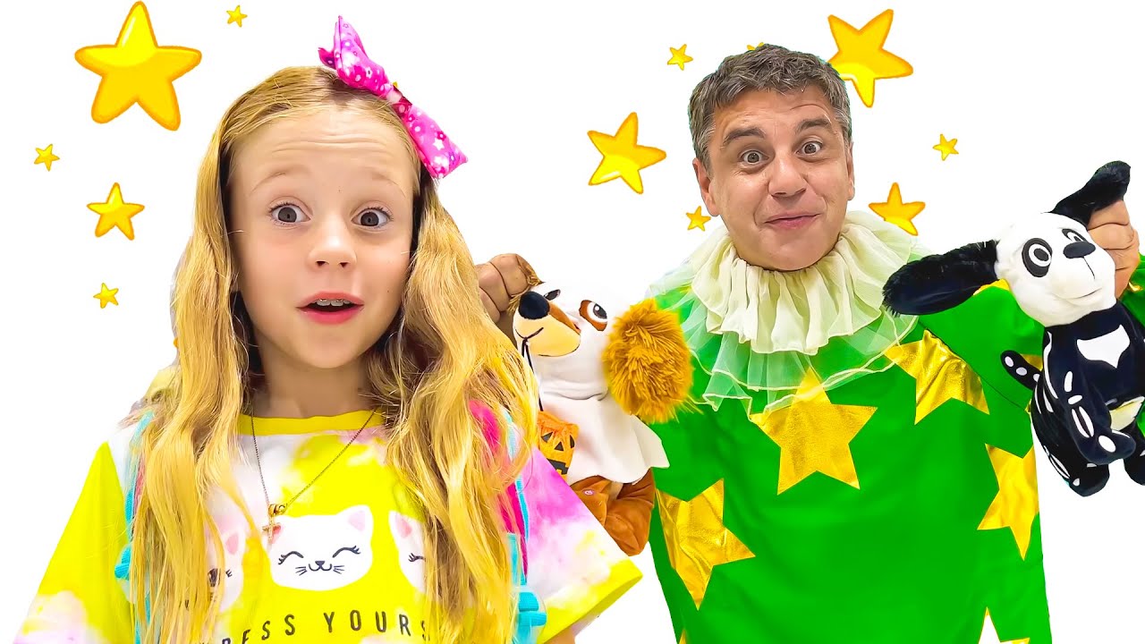 Papa décore la maison pour Halloween pour Nastya