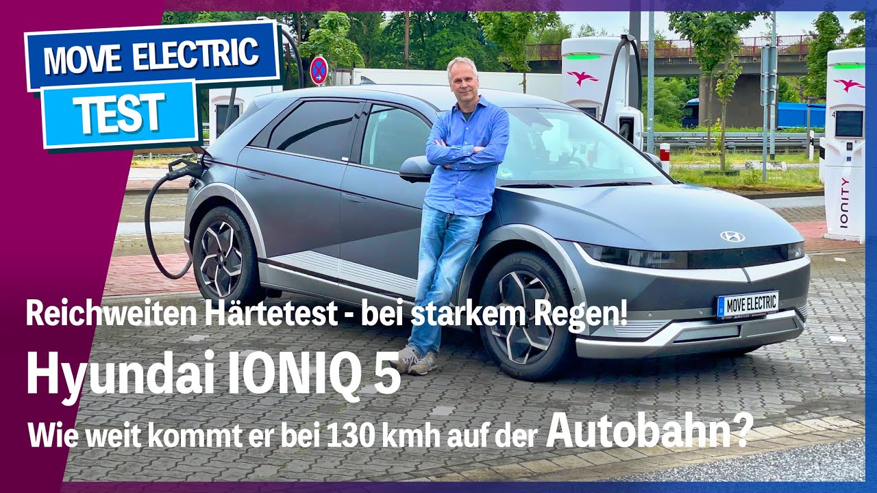 Hyundai IONIQ 5 - Elektroauto Reichweiten-Härtetest bei 130 kmh - inkl. einer Hammer Ladekurve