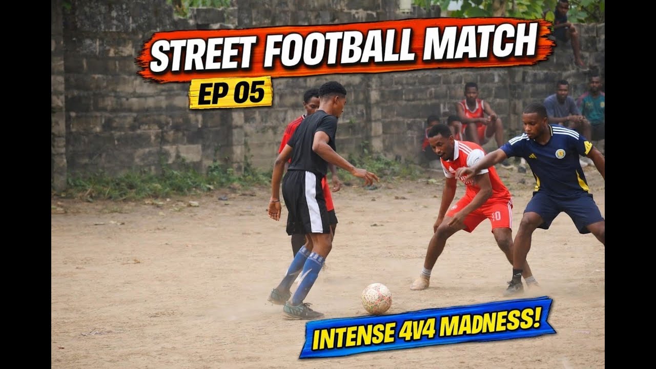 Street Football Match EP05 | Intense 4v4 street football madness in Nigeria