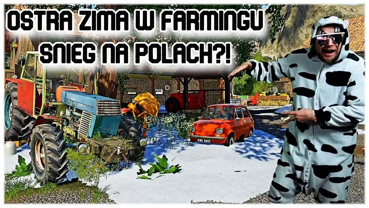 OSTRA ZIMA NA FARMIE MEJ - NA POLACH ŚNIEGU PO PACHY ALE URSUS DAJE RADE ?!