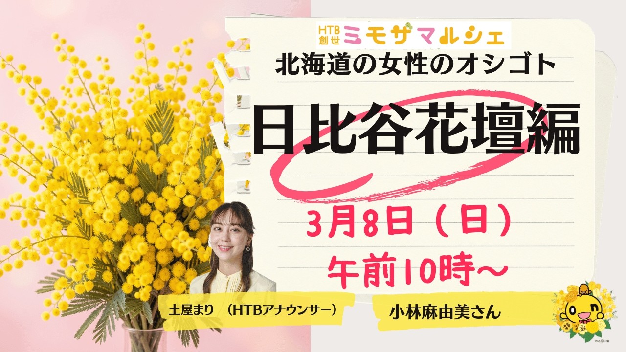 北海道の女性のオシゴト　日比谷花壇編【SODANE】HTB創世ミモザマルシェ