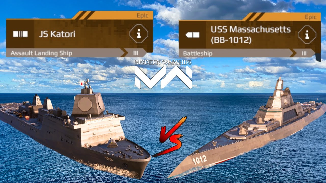 JS Katori Vs USS Massachusetts Modern Modern