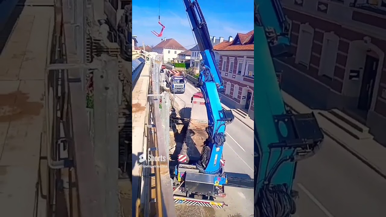 Follow for more #roof#dacharbeiten#spengler#handwerk#roofing#track#crane#rowan#baustelle#subscribe