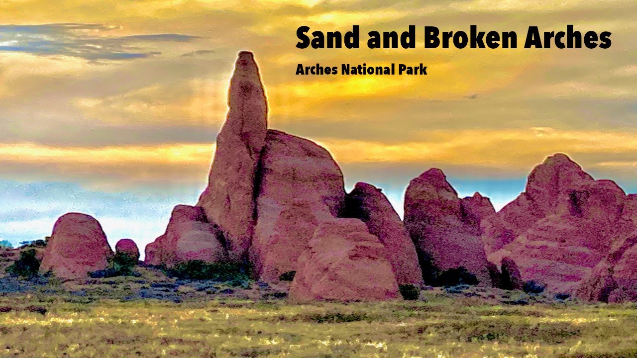 Sand, Broken and Tapestry Arches.  Arches National Park.