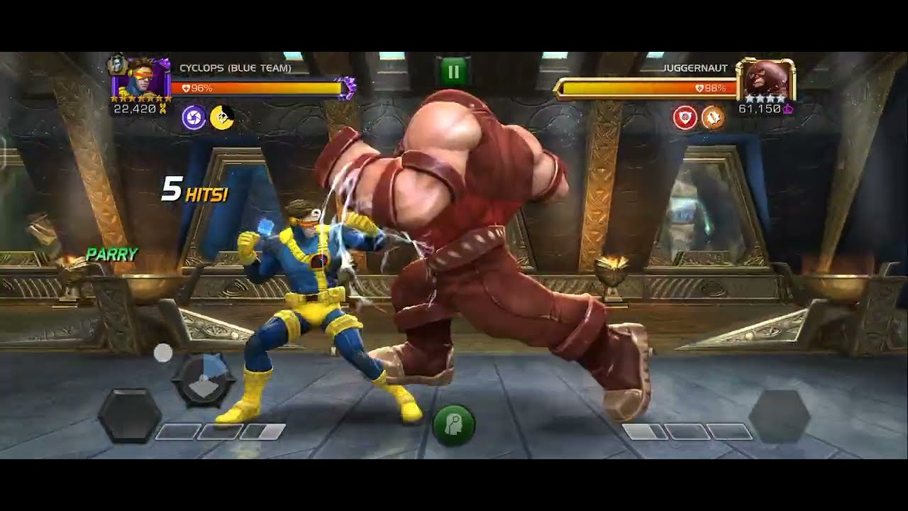 Rank 2 7 Star Cyclops blue team gameplay | Marvel contest of champions | Mcoc
