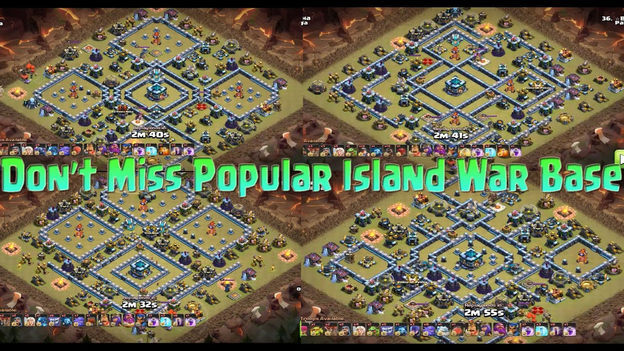 Don't Miss! Th13 Island Base Attack Strategy 2020 | TH13 Popular Island Base 3 Star | #clashofclans