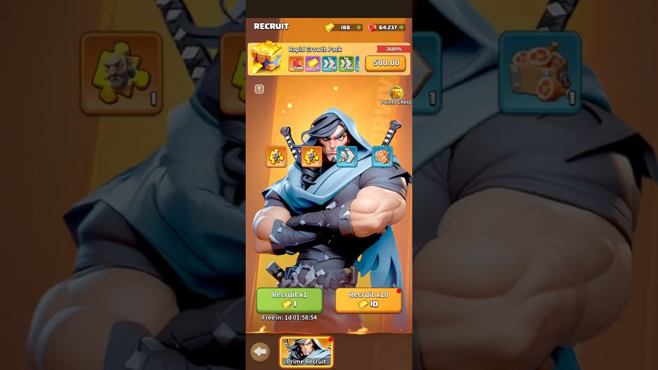Opening 200 Hero Recruitment token in Dark War Survival. #androidgames #survuval