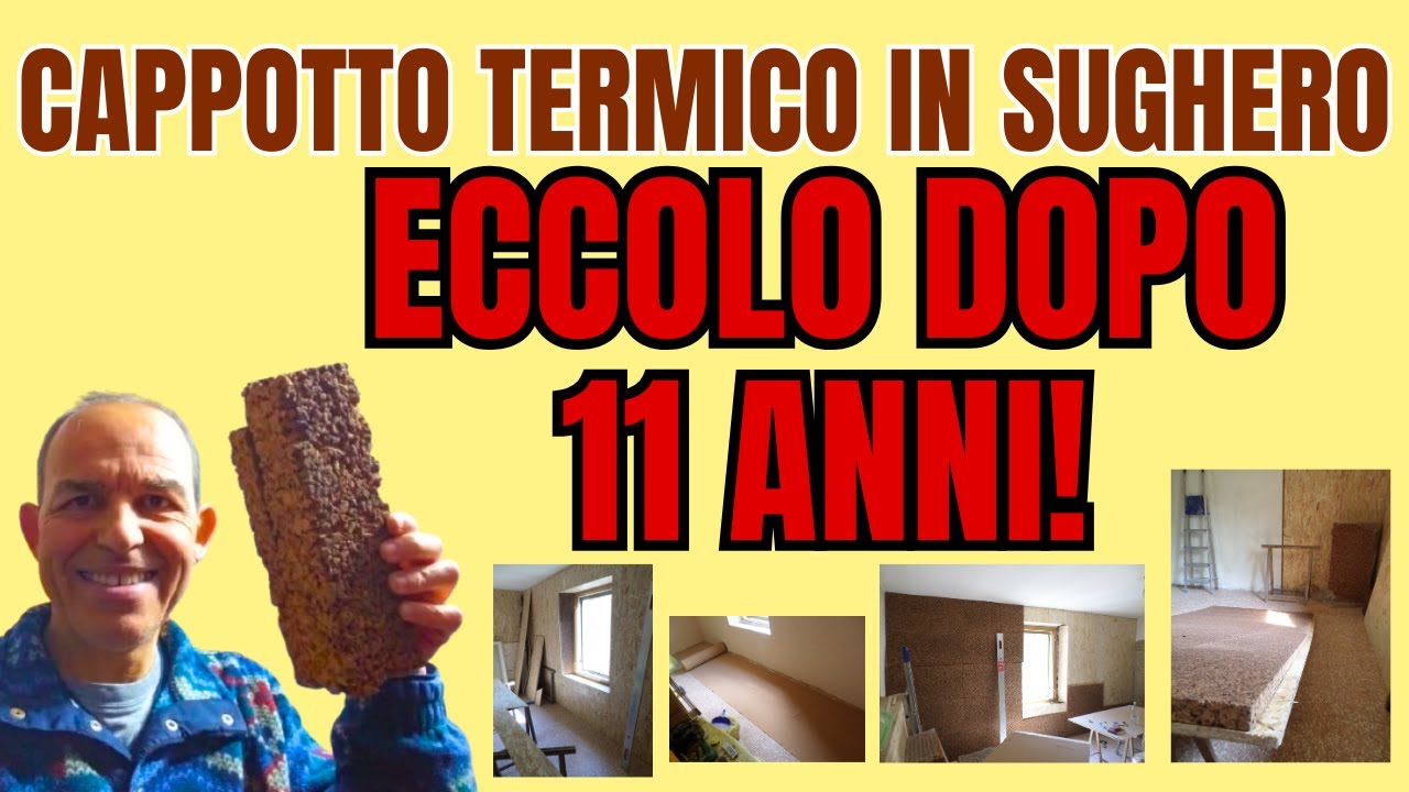 Ecco in che condizioni è l'isolamento termico in sughero di casa mia dopo 11 anni.