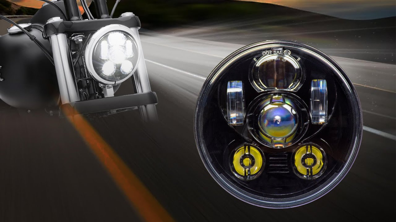 5.75 Inch 40W LED Headlight With DRL Hi/Lo Beam For Harley