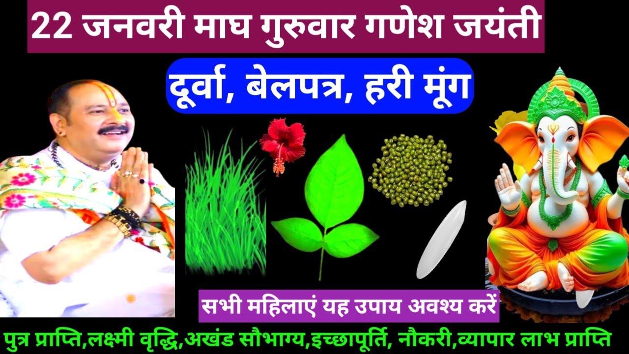 🕉 22 जनवरी गुरुवार माघ माह चतुर्थी तिथि दूर्वा, बेलपत्र, हरी मूंग अचूक उपाय अवश्य करें 🙏❤#shiv #upay