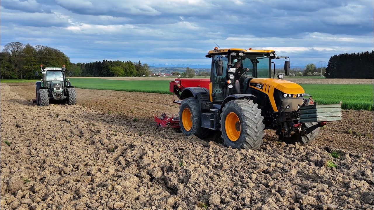 Orginal Fendt 820 Sound Maisfelder vorbereiten mit zwei Kreiseleggen 