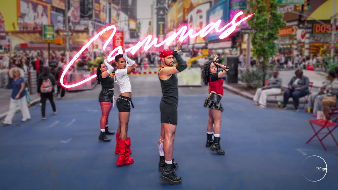 [DANCE IN PUBLIC | NYC TIMES SQUARE] GIRLSET (걸셋) - ‘Commas’ Dance Cover | ONE TAKE 4K