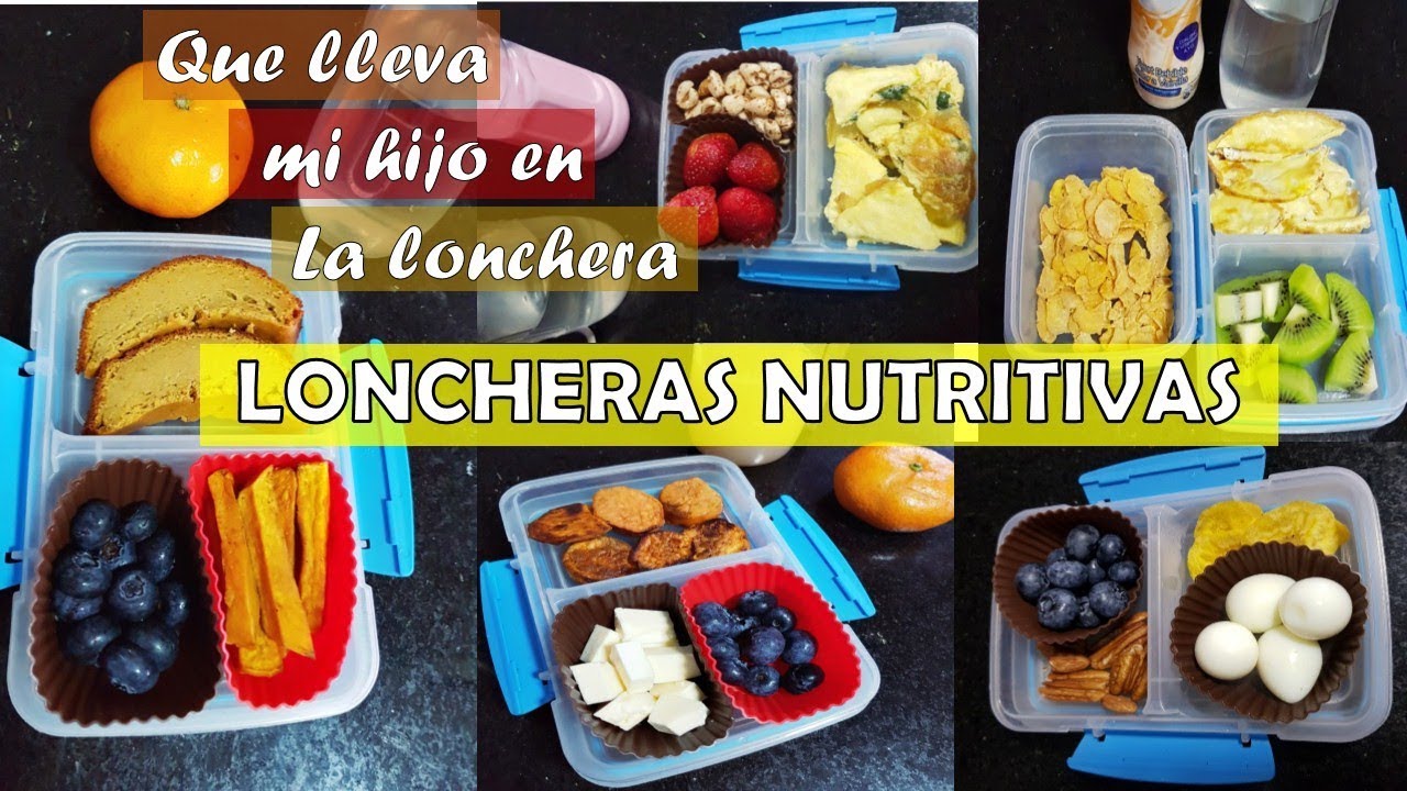 LONCHERAS NUTRITIVAS PARA NIÑOS / 5 IDEAS FÁCILES.