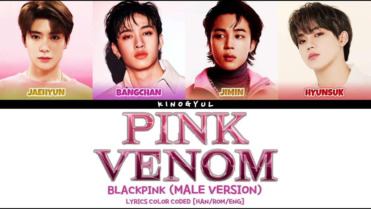 BLACKPINK (MALE VERSION) - 'PINK VENOM' LYRICS COLOR CODED [HAN/ROM/ENG]