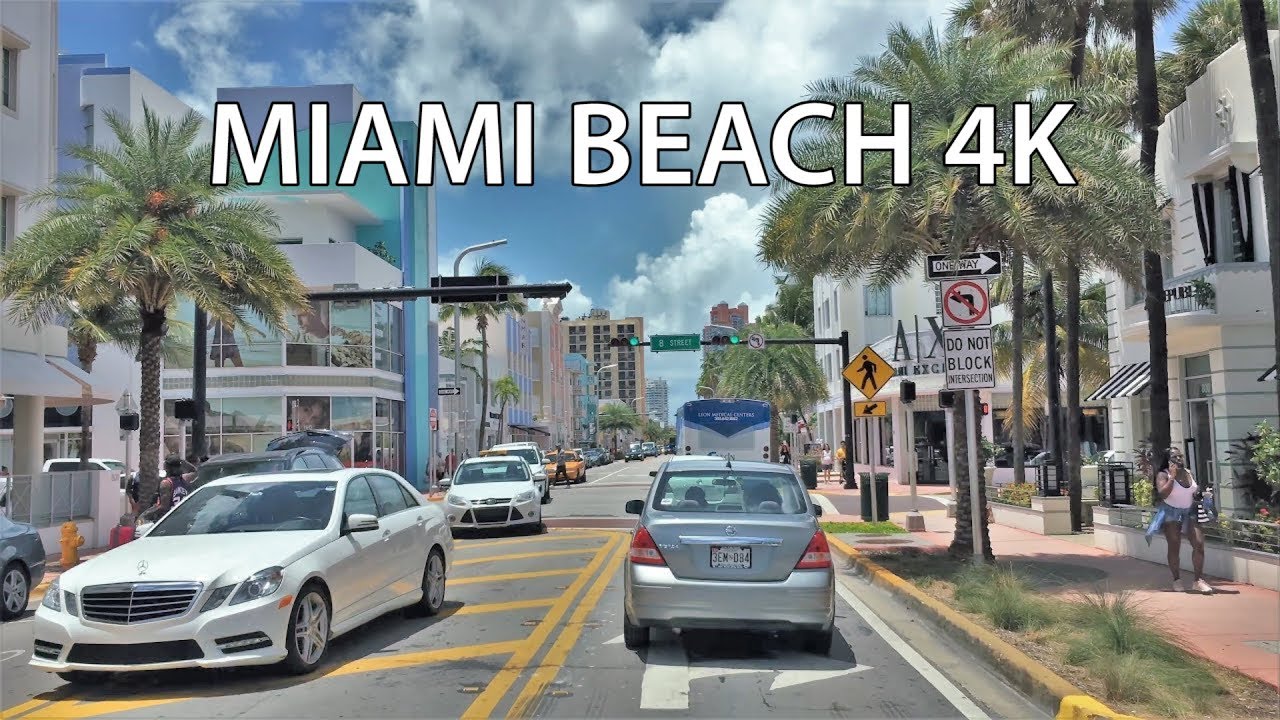 Driving Downtown - Miami Beach 4K - USA