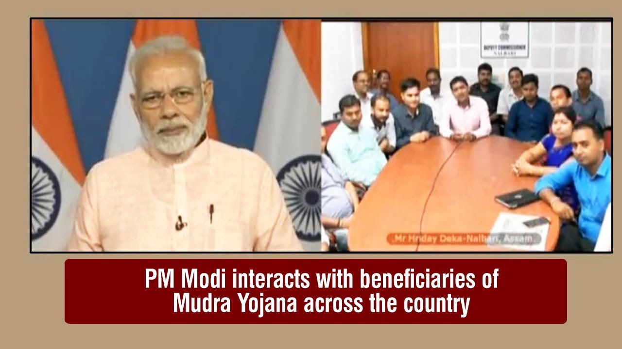 PM Modi interacts with beneficiaries of Mudra Yojana across the country