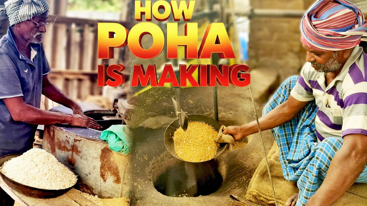 Rice to POHA Traditional Making Step-by-Step in Village Video | Small Scale Industries