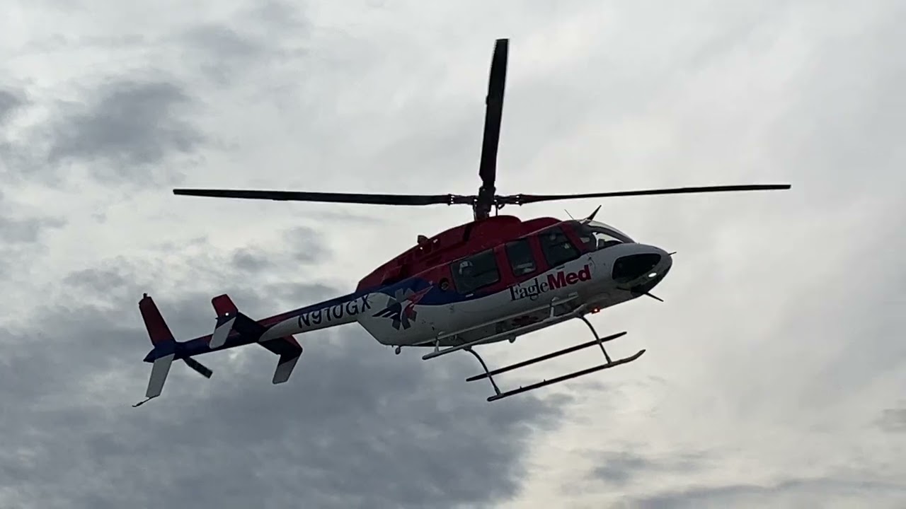 Eaglemed landing at Saint Johns hospital 