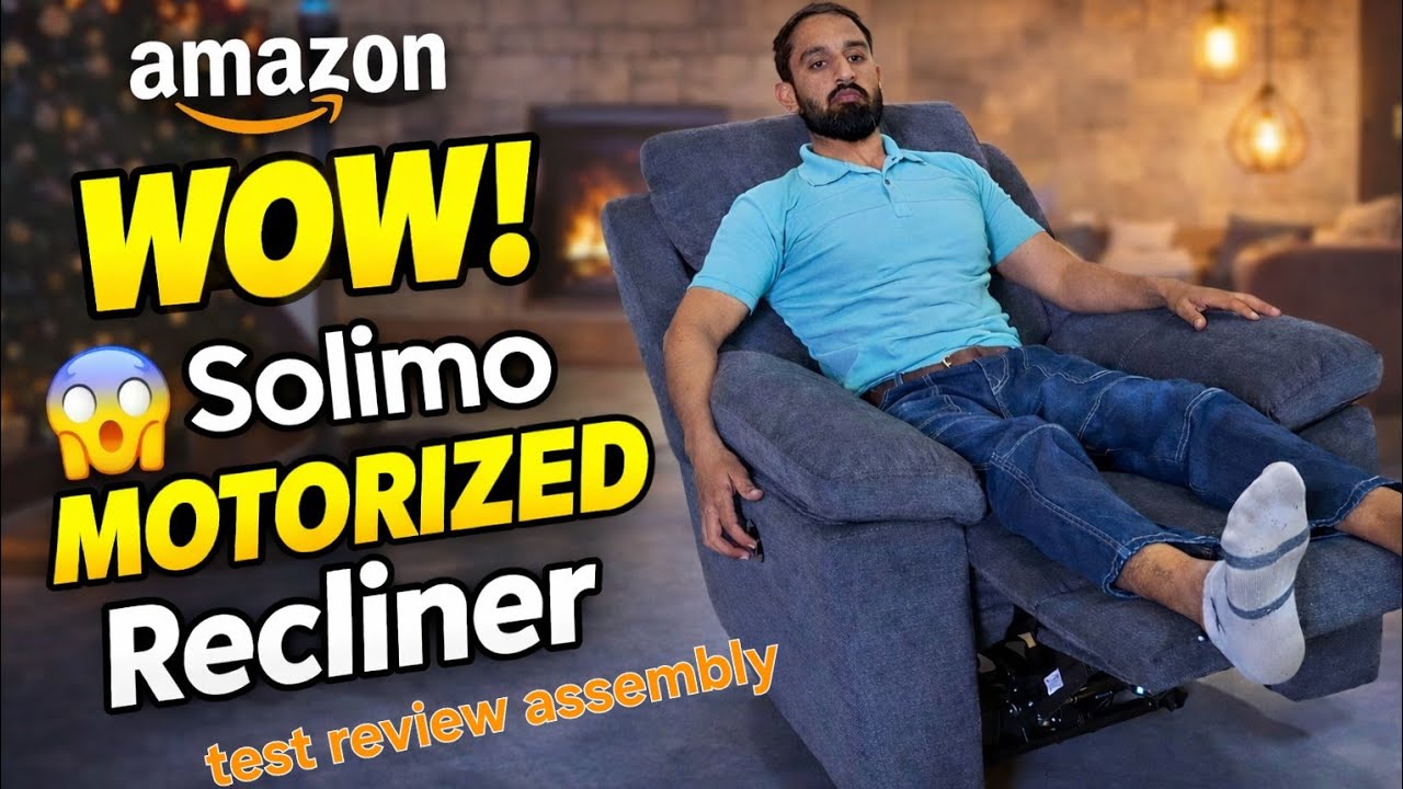 Wow  Amazon Solimo Garcin Motorized Recliner Review & Unboxing | 1 Seater Fabric Recliner Grey 