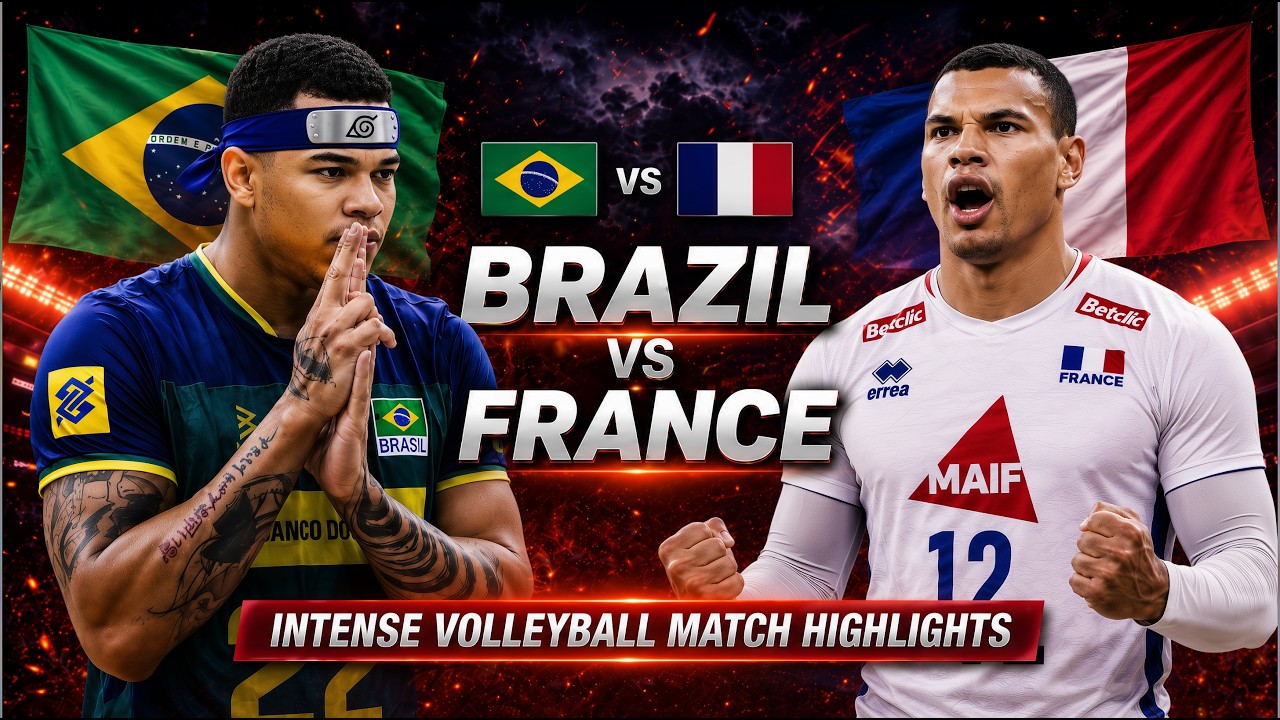 Brazil vs France Epic Volleyball Highlights | Men's VNL 2026