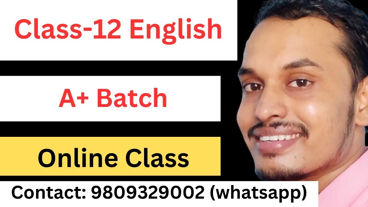 A+ Batch of Class 12th English | Online Class by Shyam Sir
