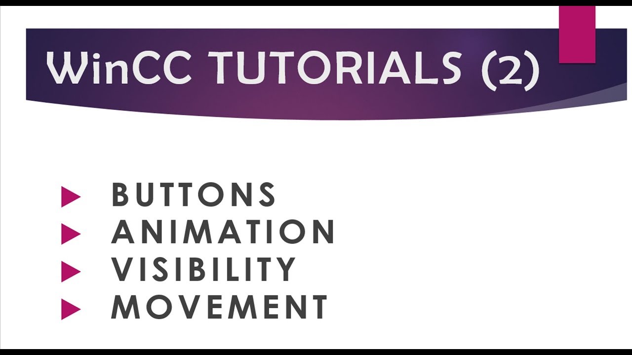 WinCC HMI : Buttons || Animation || Visibility || Movement