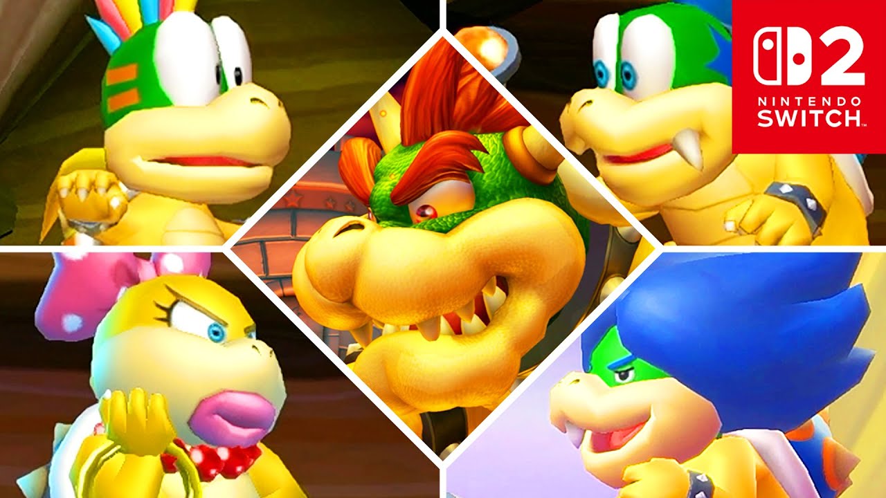 New Super Mario Bros. U Deluxe (Switch 2) - All Bosses (No Damage)