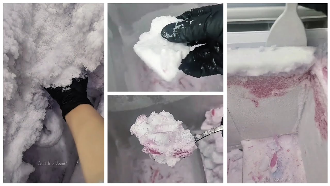 Freezer Frost Eating & Scraping ❄️Ice Queen❄️ #freezerfrost #ice #satisfying #iceeating #asmreating 