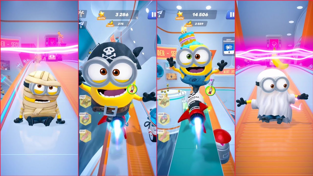 Pirate vs Sweet Bob vs Ghost vs Mummy | New Minion rush |