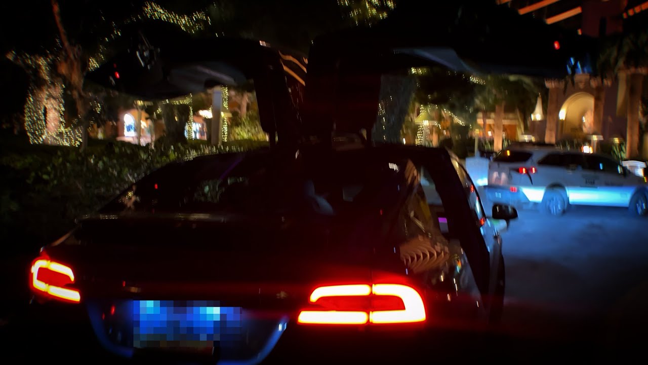 A Night In Las Vegas In A Tesla X