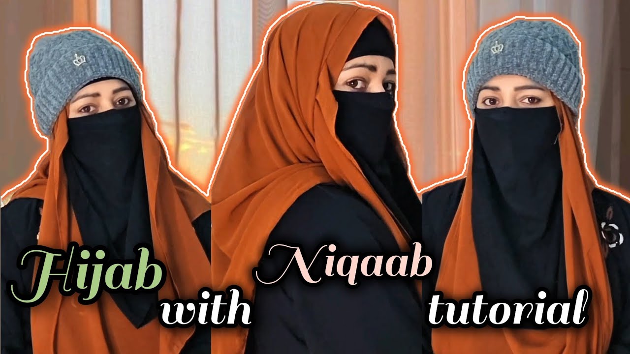 How to wear Eating friendly Niqab with winter cap? /#hijabtutorial #hijabstyle #hijab #modest 🧕🎀✨️