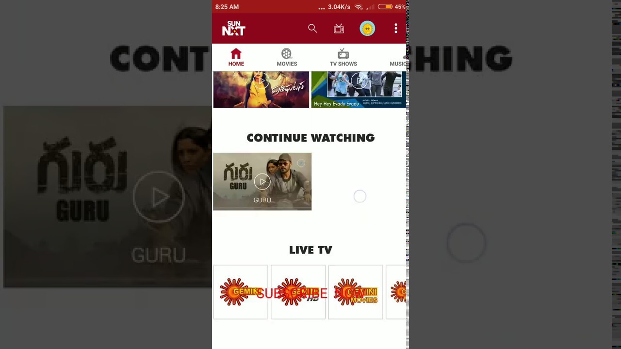 How to use SUN NXT || LIVE TV AND LIVE TV SHOWS