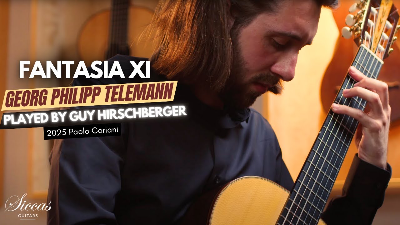 STUNNING: Fantasia IX by G. Ph. Telemann on a 2025 P. Coriani Guitar | Guy Hirschberger Live