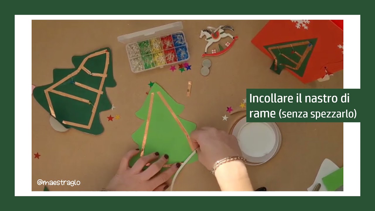 Biglietto di Natale con circuito elettrico _  @maestraglo