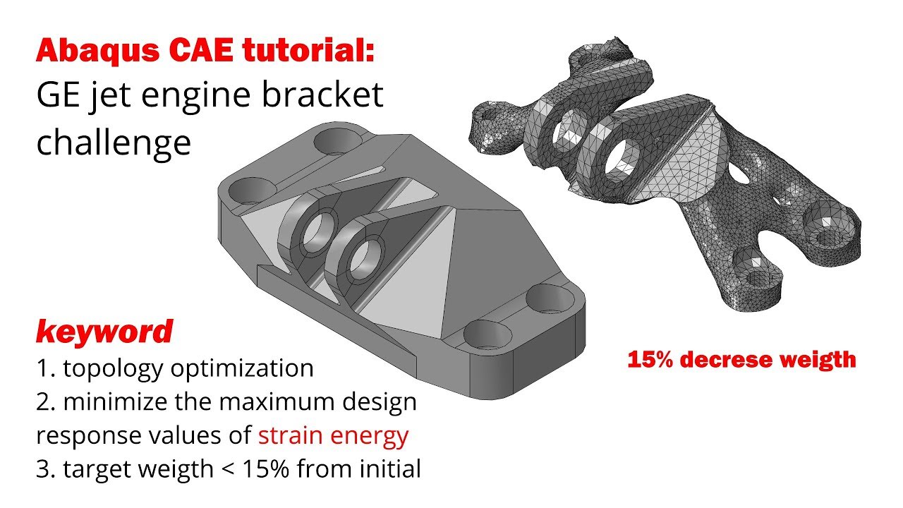Abaqus Simulation : GE jet engine bracket Topology optimization