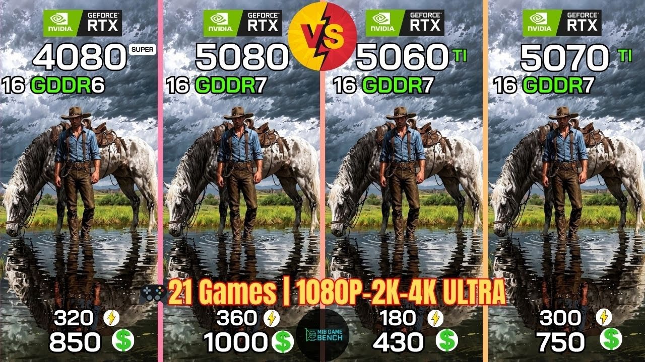 RTX 4080 SUPER vs 5080 vs 5060 Ti vs 5070 Ti | 21 Games Tested!