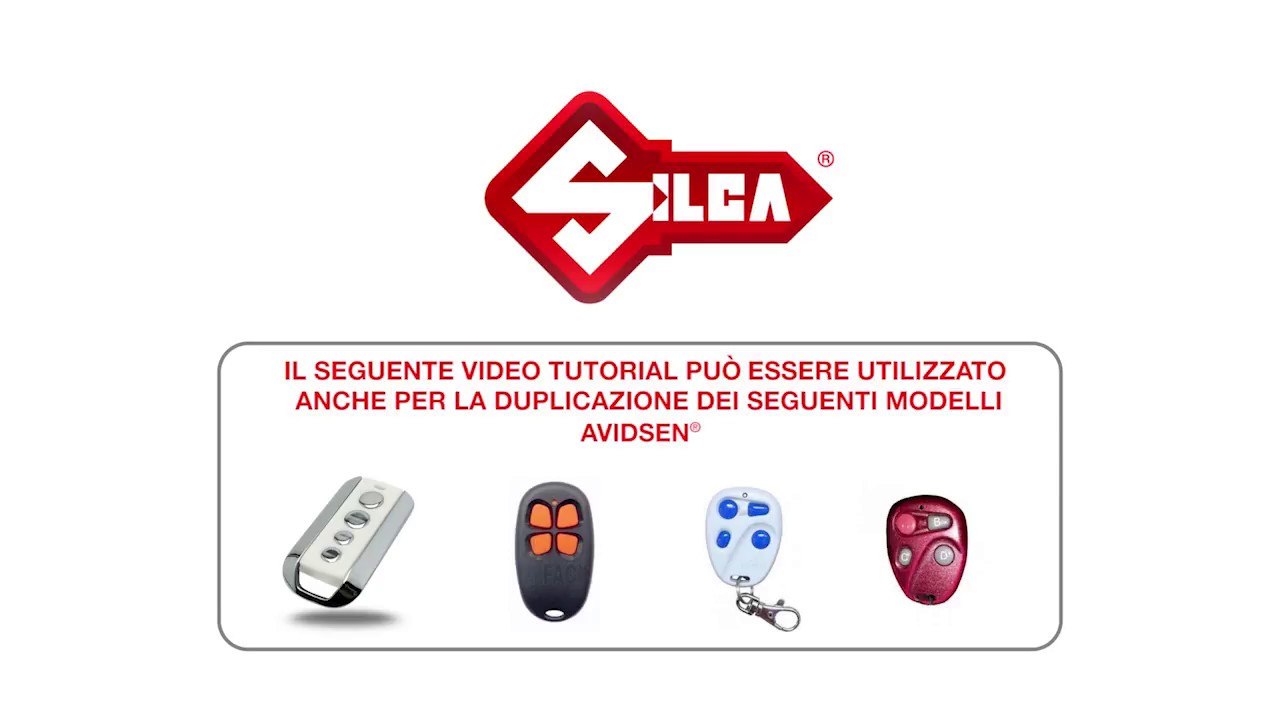 Come duplicare un radiocomando AVIDSEN® 0 2RC con Silca Air4 V, V Plus, F o L IB