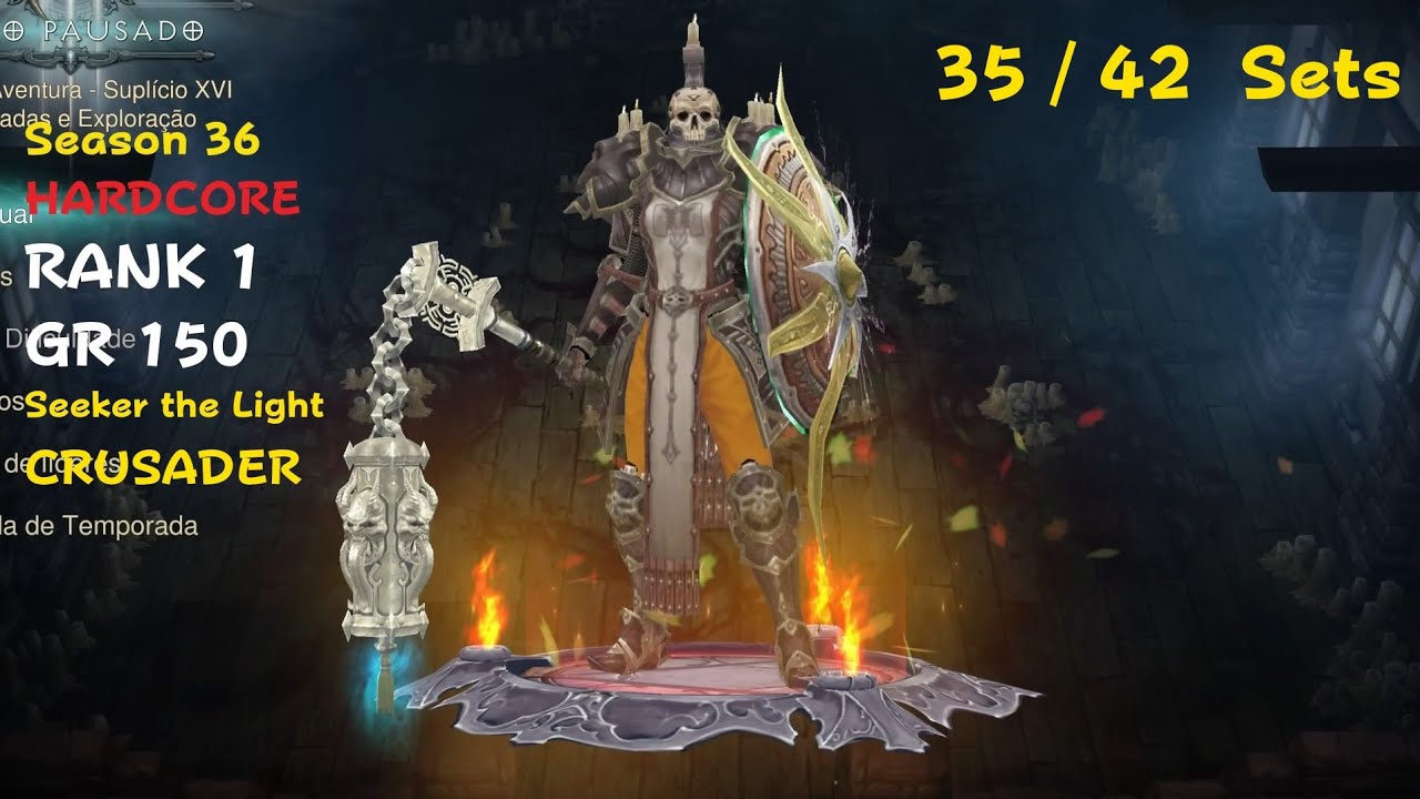 Season 36 HARDCORE  RANK 1  Seeker the Light CRUSADER  GR 150.