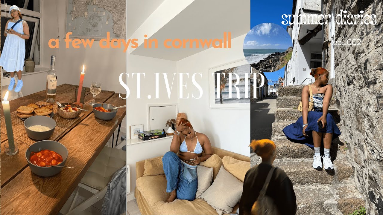 summer diaries 🌊🧚🏾&zwj;♀️ * travel vlog in ST. IVES 🌴CORNWALL | beach|hike|roadtrip*