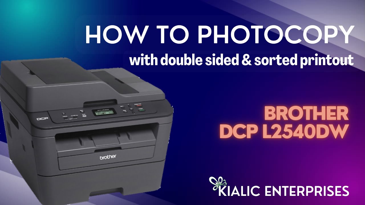 how to photocopy with double sided and sorted printout at brother DCPL2540dw