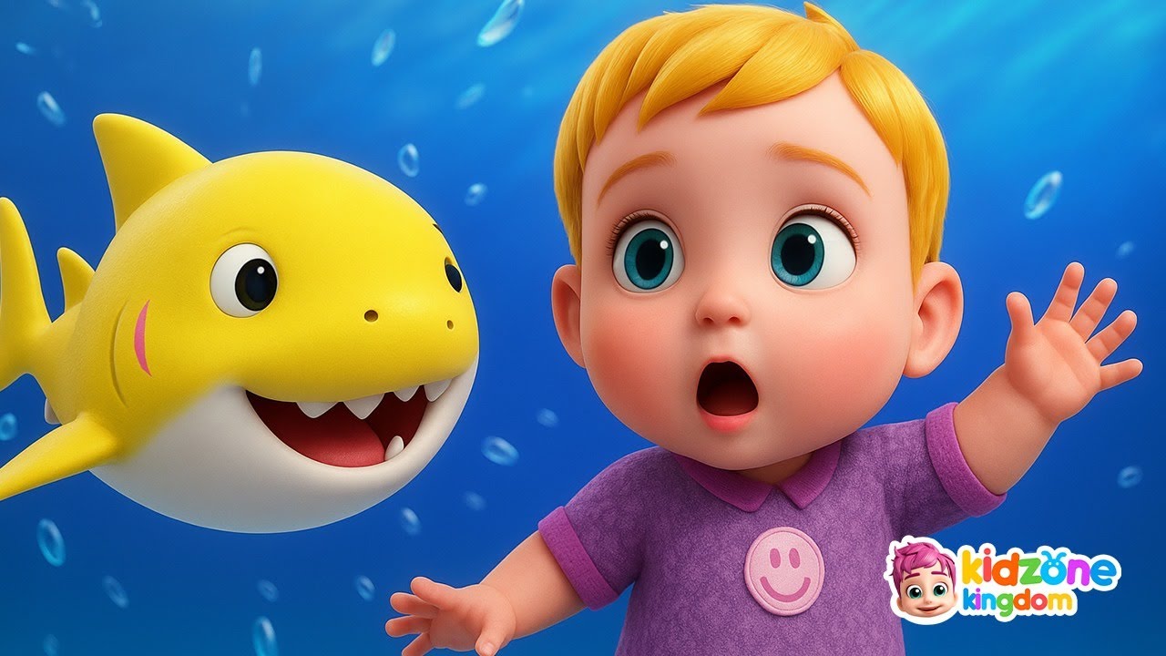 Piosenka Baby Shark Doo Doo | Rymowanki i piosenki dla dzieci | KidZone Kingdom