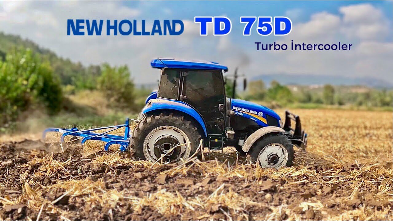 NEW HOLLAND TD 75 TRAKTÖR / Alpler Pulluk İle Tarla Sürümü