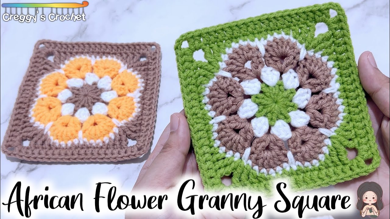 CROCHET “African Flower” Granny Square | Tutorial