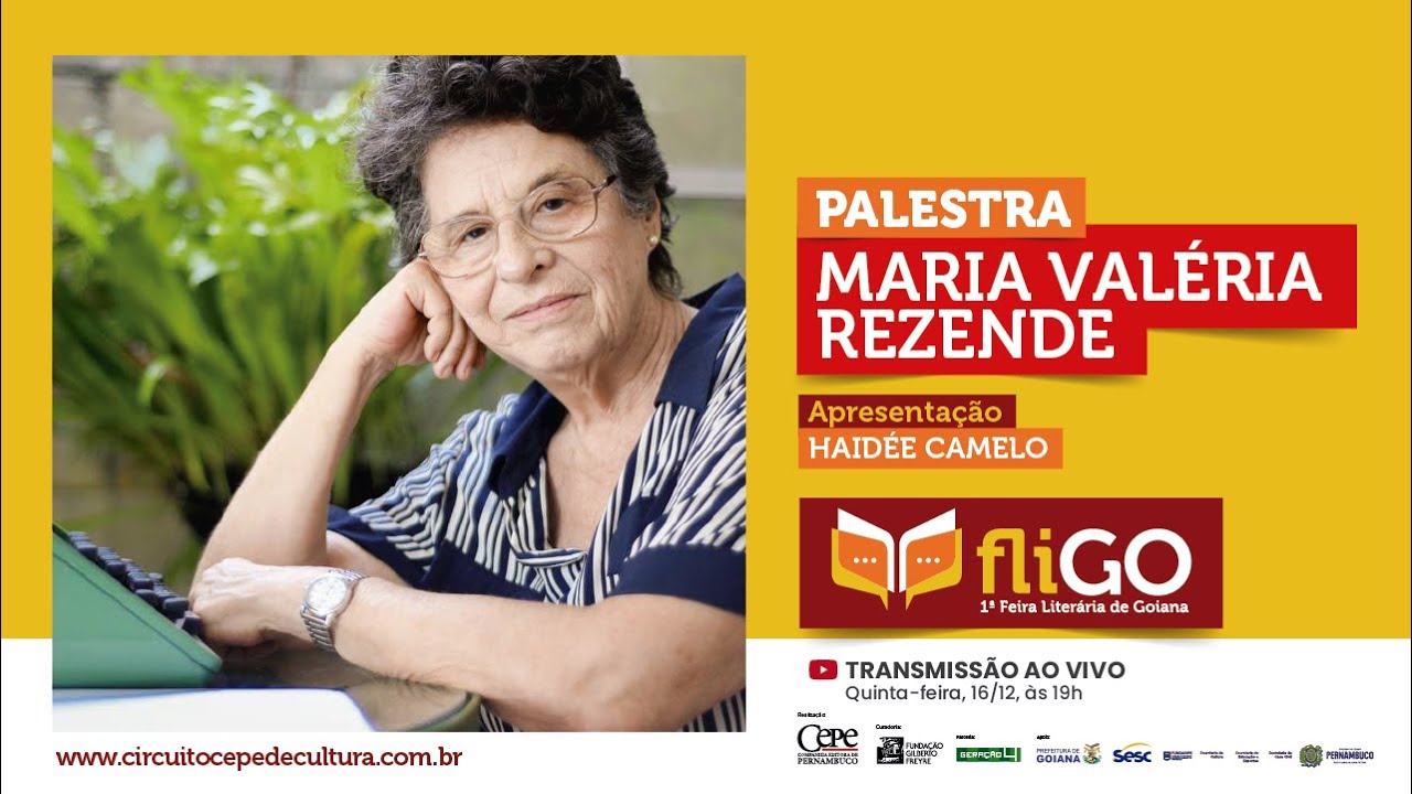 Palestra MARIA VALÉRIA REZENDE - Apresentação Haidée Camelo