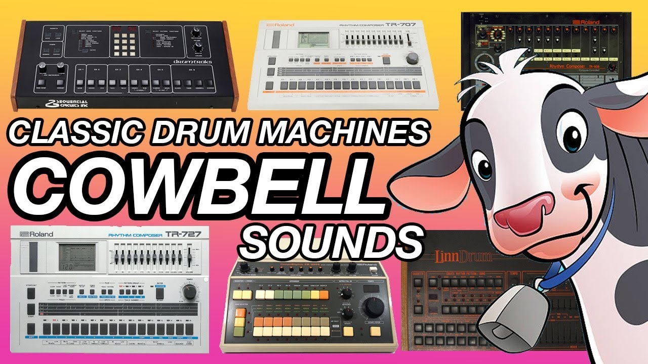Classic drum machines and evolution of cowbell sound - Roland TR 808, TR 707, CR 8000, Linndrum
