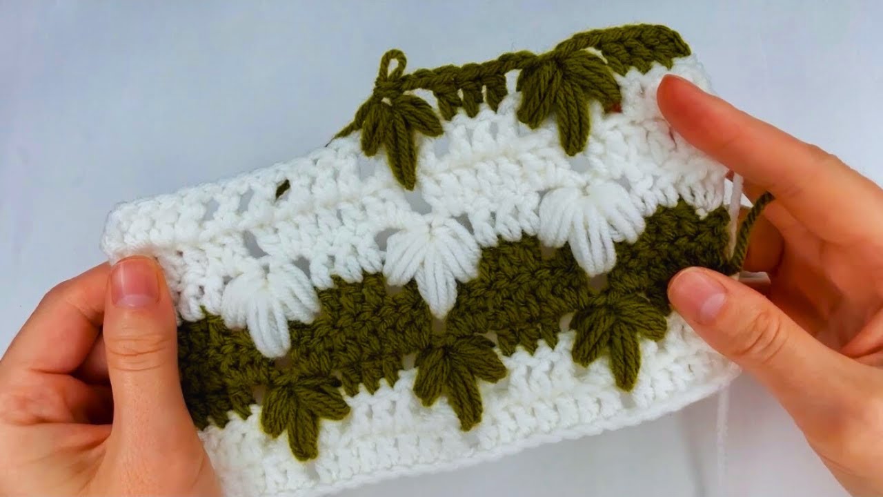Very Beautiful 👍💯 Crochet Leaf Stitch