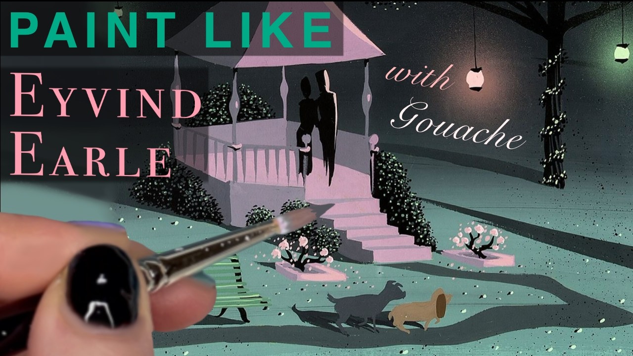 Replicating Eyvind Earle's Concept Art for Disney's Lady and the Tramp with Gouache:Full Length Demo