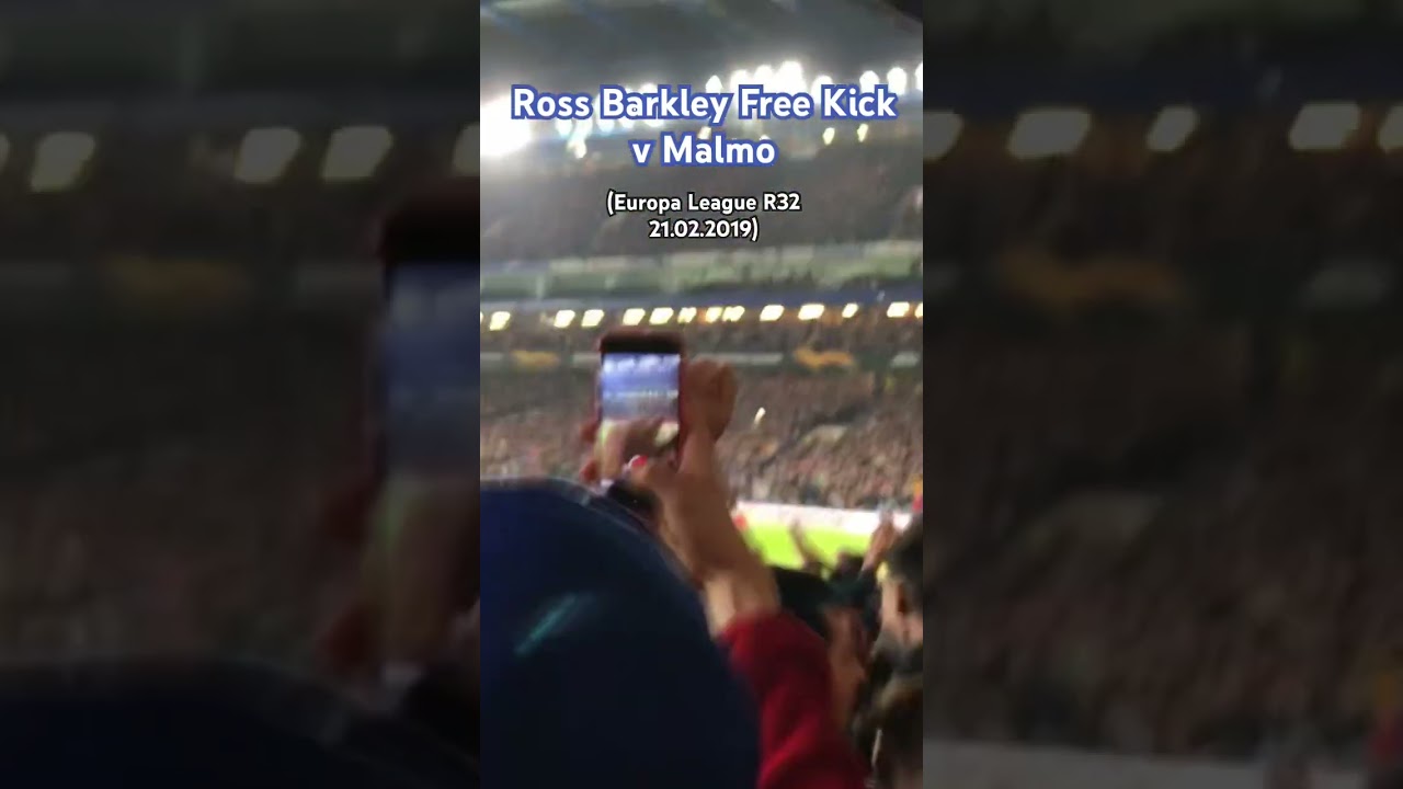 Ross Barkley Free Kick - Chelsea v Malmo - Europa League R32 21.02.2019