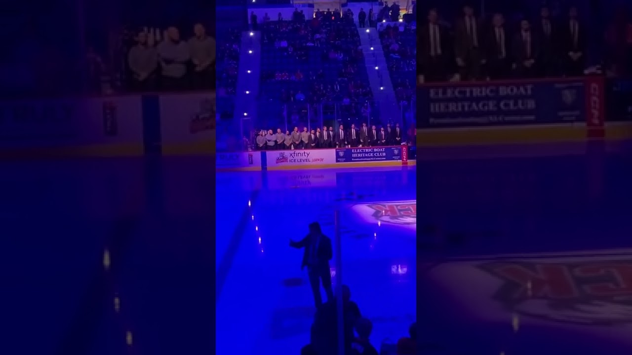 The Hartford wolfpack first team entrance for the 2022 to 2023 season